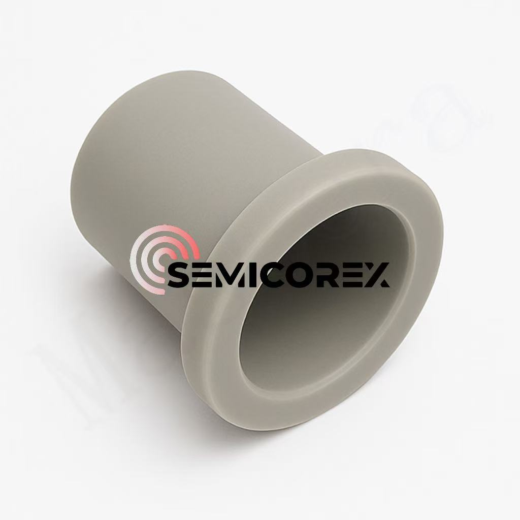 Aluminium nitride crucibles